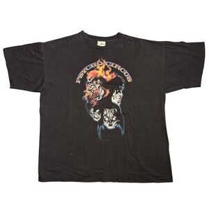 Vintage 1998 KISS Psycho Circus Shirt Mens XL Black Cronies Band Tee Rock 90s